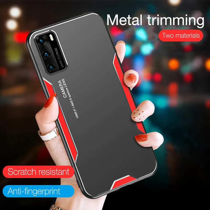 Slim Aluminum Alloy Metal Phone Case For Samsung Galaxy S8 S9 S10 S20 Plus Note 8 9 10Pro 20 Ultra A51 A71 Silicone frame Cover | Мобильные