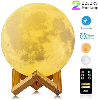 6 inch Moon Lamp,3D Printing 2 Colors Led Moon Light with Stand & Time Setting, Moon Light Lamps with Remote & Touch Control
6 inch Moon Lamp,3D Printing 2 Colors Led Moon Light with Stand & Time Setting, Moon Light Lamps with Remote & Touch Control