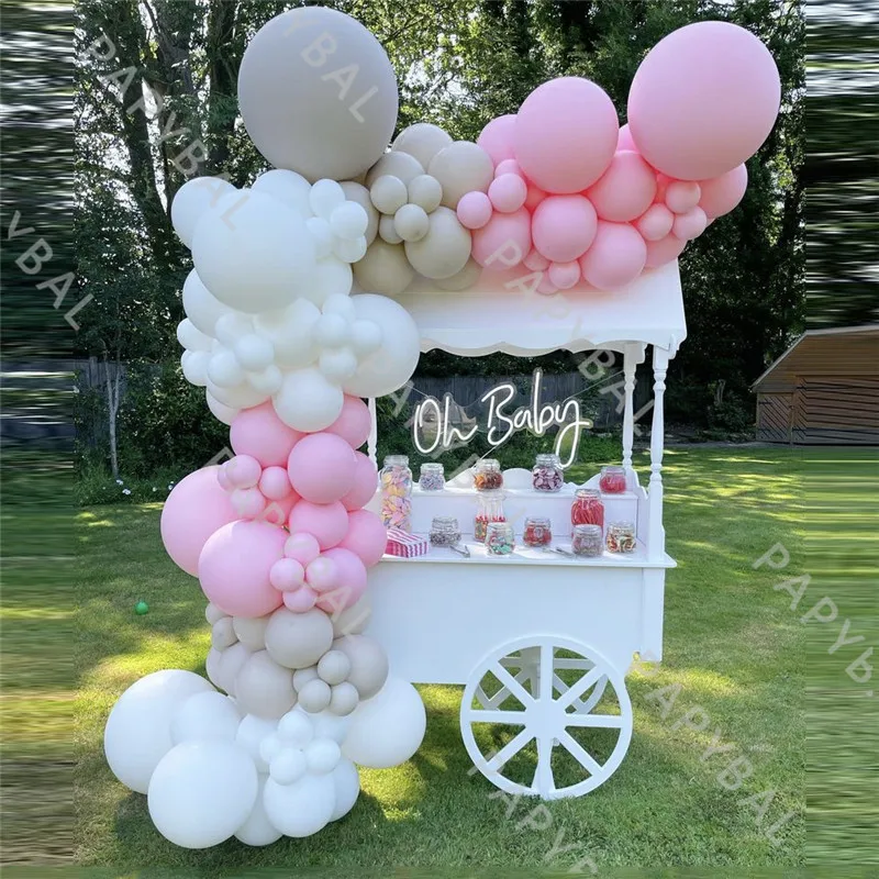 

114Pcs Macaron Pink White Arch Garland Balloon Kit Birthday Latex Balloons Set Wedding Party Decoration Baby Shower Globos