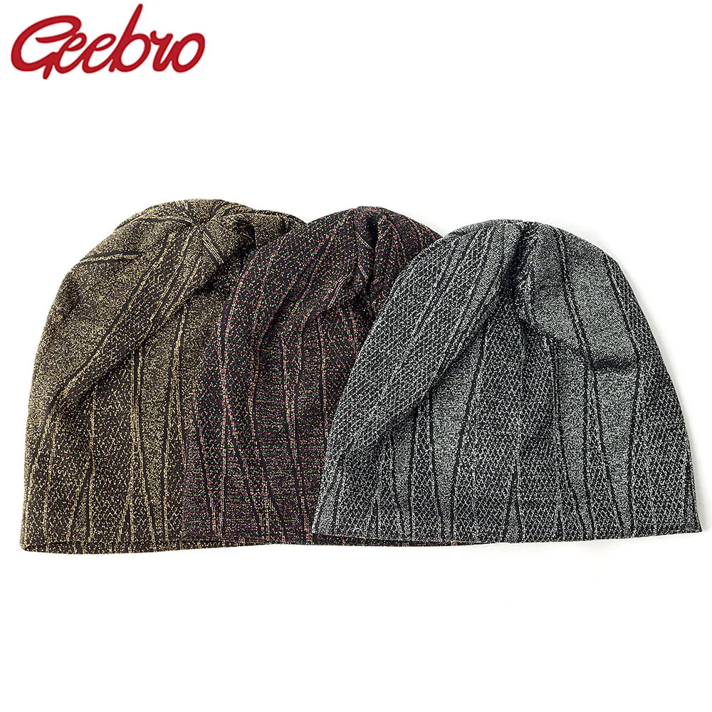 Geebro New Style Women Men Hip Hop Hat Warm Winter Autumn Shiny Striped Beanie Caps Soft Unisex Warm Skull Cap for Girls Boys
Geebro New Style Women Men Hip Hop Hat Warm Winter Autumn Shiny Striped Beanie Caps Soft Unisex Warm Skull Cap for Girls Boys