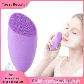 Mini Electric Silicone Face Cleansing Brush Sonic Massage USB Ultrasonic Deep Cleaner Tool Waterproof Facial cleansing brush
Mini Electric Silicone Face Cleansing Brush Sonic Massage USB Ultrasonic Deep Cleaner Tool Waterproof Facial cleansing brush