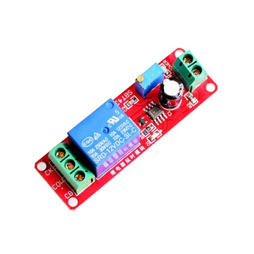 DC 12V NE555 Monostable Delay Relay Circuit Conduction Module Trigger Switch Timer Adjustable Time Shield Electronics
DC 12V NE555 Monostable Delay Relay Circuit Conduction Module Trigger Switch Timer Adjustable Time Shield Electronics