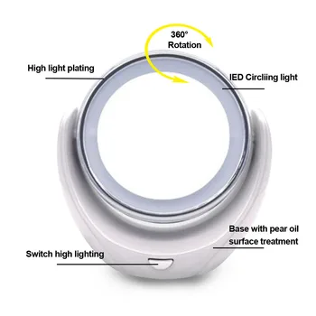 Practical Double Sided Space Saving Round Desktop Magnifying Adjustable 360 Degree LED Lights Rotate Makeup Mirror Cosmetic
Practical Double Sided Space Saving Round Desktop Magnifying Adjustable 360 Degree LED Lights Rotate Makeup Mirror Cosmetic