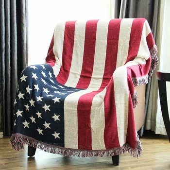 American Flag Knitted Sofa Throw Blanket 130x180cm With Tassels Warm Cotton Travel Blanket Home Decorative Bed Sofa Cover Carpet
American Flag Knitted Sofa Throw Blanket 130x180cm With Tassels Warm Cotton Travel Blanket Home Decorative Bed Sofa Cover Carpet