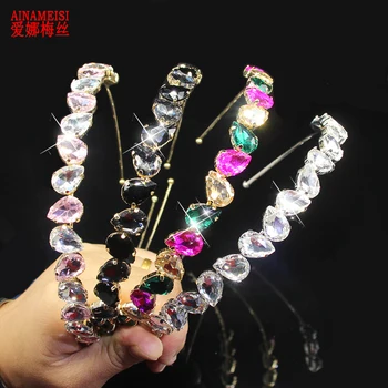 AINAMEISI Luxury Rhinestone Headband Water Drop Full Crystal Headwear Fashion Headband Bridal Crown Hair Accessories Jewelry 
AINAMEISI Luxury Rhinestone Headband Water Drop Full Crystal Headwear Fashion Headband Bridal Crown Hair Accessories Jewelry