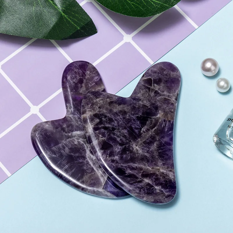 Gua Sha Massage Tool Chinese Traditional Natural Amethyst Guasha Board Massage Scraping Tool SPA Face Body Health Care Tool
Gua Sha Massage Tool Chinese Traditional Natural Amethyst Guasha Board Massage Scraping Tool SPA Face Body Health Care Tool