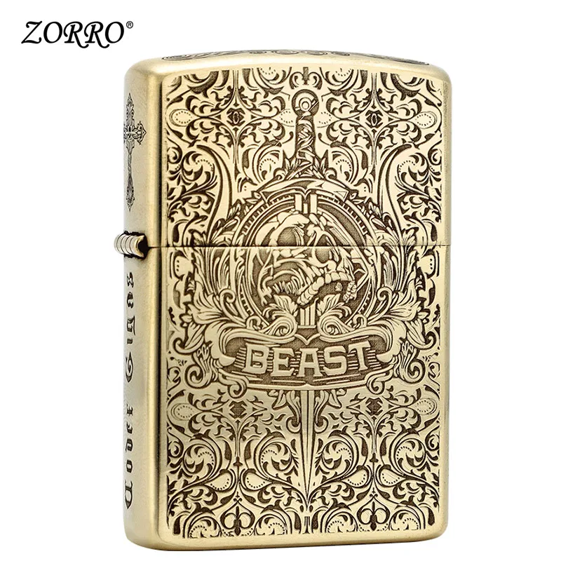 Zorro kerosene lighter wind proof pure copper creative devil Bible retro personality lighter for men to send boyfriend
Zorro kerosene lighter wind proof pure copper creative devil Bible retro personality lighter for men to send boyfriend