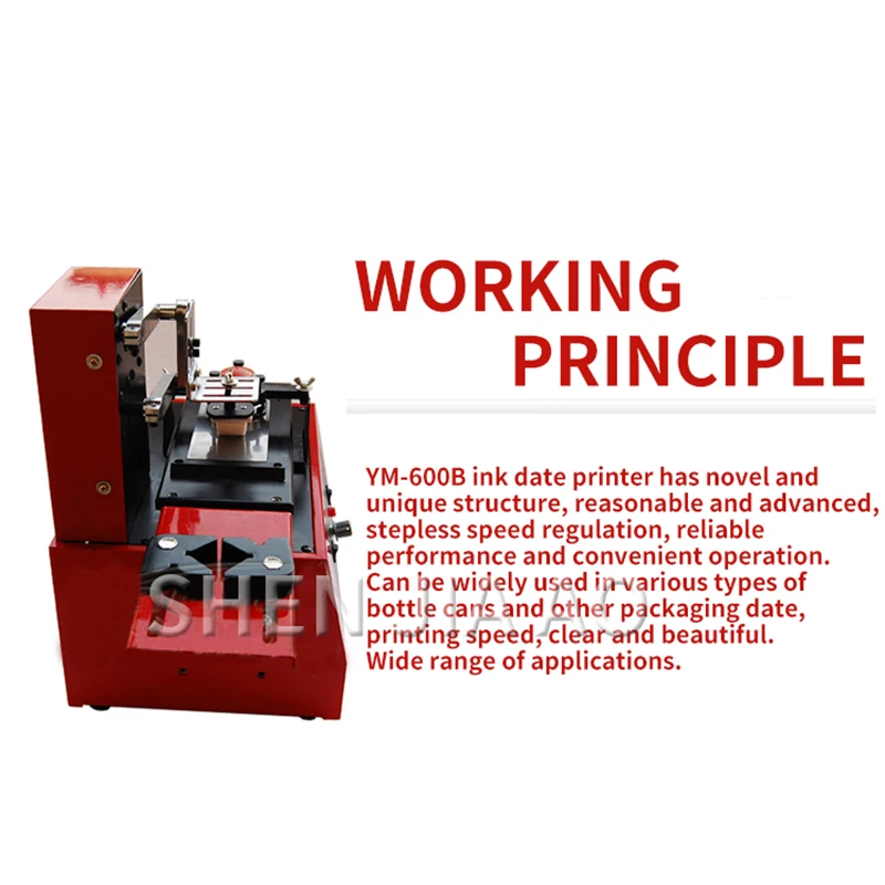 YM-600B Ink Coding Machine Automatic Pad Printing Machine Bottle Bottom Cap Production Date Printing Inkjet Printer Machine 220V
YM-600B Ink Coding Machine Automatic Pad Printing Machine Bottle Bottom Cap Production Date Printing Inkjet Printer Machine 220V