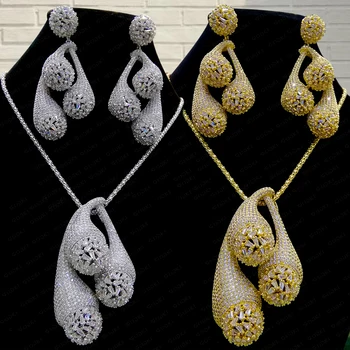 GODKI Big Fashion Luxury 2PCS Ball Claws Statement Jewelry Set For Women Wedding Party Full Zircon Dubai Bridal jewelry Set 2020 
GODKI Big Fashion Luxury 2PCS Ball Claws Statement Jewelry Set For Women Wedding Party Full Zircon Dubai Bridal jewelry Set 2020