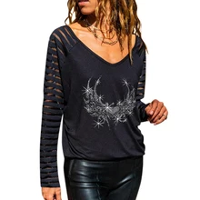 Women Sexy Long Sleeve T-Shirts Diamonds Tops Perspective Stripe Patchwork Casual Tee Shirts V-Neck Slim Tee Shirt Streetwear 
Women Sexy Long Sleeve T-Shirts Diamonds Tops Perspective Stripe Patchwork Casual Tee Shirts V-Neck Slim Tee Shirt Streetwear