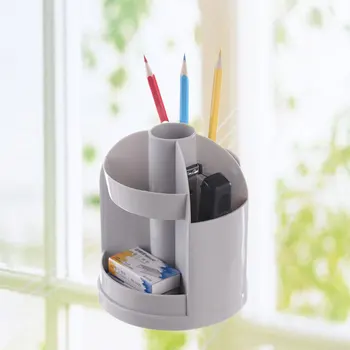 Multi-function Rotating Pen Holder Plastic Creative Desk Storage Box Containers (Grey)
Multi-function Rotating Pen Holder Plastic Creative Desk Storage Box Containers (Grey)