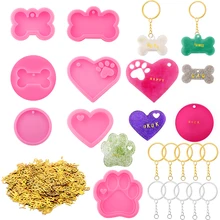 1Set Dog Tag Bone Shaped Keychain Casting Silicone Mould DIY Crafts Key Chain Pendant Making Tools Crystal Epoxy Resin Mold
1Set Dog Tag Bone Shaped Keychain Casting Silicone Mould DIY Crafts Key Chain Pendant Making Tools Crystal Epoxy Resin Mold