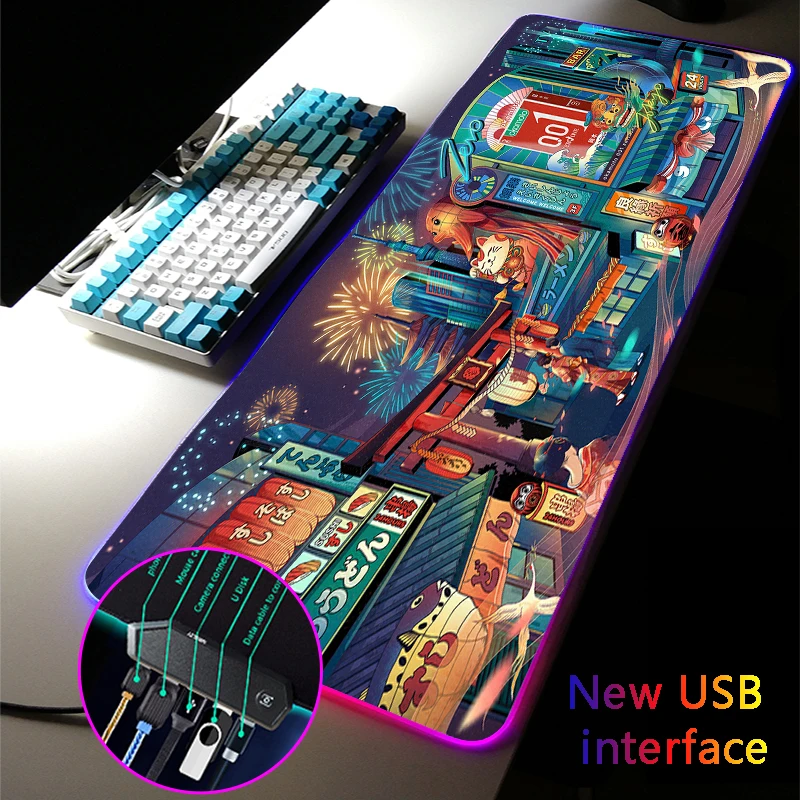 MRGLZY RGB Gaming Mouse Pad LED 4-Port Anime Japanese-style Mousepad Large USB Hub Rugs Mats Games Computer PC Desk Mat for Csgo
MRGLZY RGB Gaming Mouse Pad LED 4-Port Anime Japanese-style Mousepad Large USB Hub Rugs Mats Games Computer PC Desk Mat for Csgo