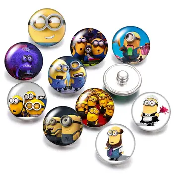 Minion Cartoon Characters 18mm snap buttons 10pcs mixed round photo glass cabochon style for snap button jewelry
Minion Cartoon Characters 18mm snap buttons 10pcs mixed round photo glass cabochon style for snap button jewelry
