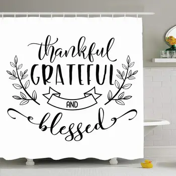 Shower Curtain Set with Hooks 60x72 Thankful Caligraphy Grateful for Blessedhand Drawn Inscription Calligraphy Signs Symbols
Shower Curtain Set with Hooks 60x72 Thankful Caligraphy Grateful for Blessedhand Drawn Inscription Calligraphy Signs Symbols