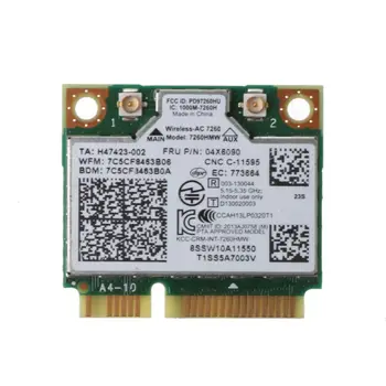 For In-tel Dual Band Wireless-AC 7260 7260HMW WiFi Card 867M BT4.0 Wireless Card
For In-tel Dual Band Wireless-AC 7260 7260HMW WiFi Card 867M BT4.0 Wireless Card