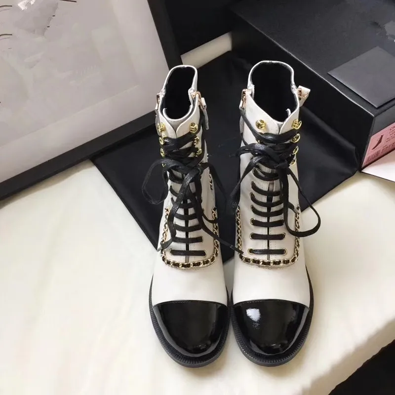 Brand Women's Shoes Lace Up Round Toe Bootee Woman 2019 Autumn Boots Booties Ladies Low Heels booties Fashion Rock Rubber Flat
Brand Women's Shoes Lace Up Round Toe Bootee Woman 2019 Autumn Boots Booties Ladies Low Heels booties Fashion Rock Rubber Flat