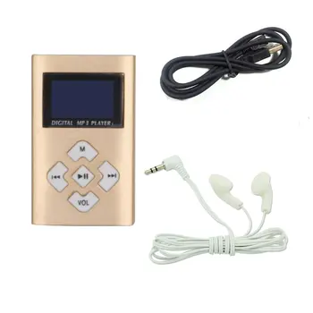 

Portable MP3 Music Player With 1.1" Lcd Screen Mini Clip TF Card Slot USB MP3 Players + Earphone Music Player