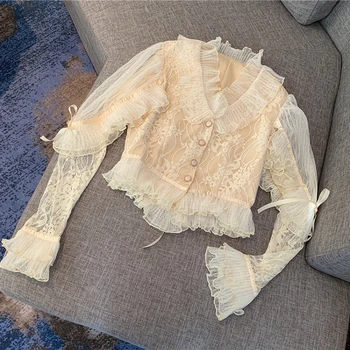Newest Fashion 2020 HIGH STREET Designer Blouse Women's Long Sleeve Ruffle Lace Blouse Tops
Newest Fashion 2020 HIGH STREET Designer Blouse Women's Long Sleeve Ruffle Lace Blouse Tops