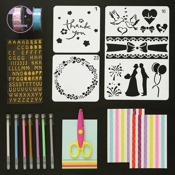 1Set DIY Photo Album Scrapbook Tool Kit Self Adhesive Stencil Pattern Hand Drawing Plastic Scrapbook Stencil Tool For Kis/Adults
1Set DIY Photo Album Scrapbook Tool Kit Self Adhesive Stencil Pattern Hand Drawing Plastic Scrapbook Stencil Tool For Kis/Adults
