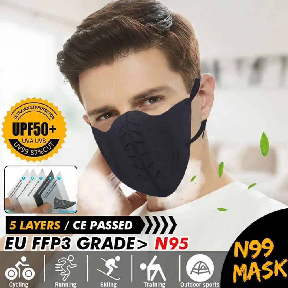 STOCK N99 FFP3 Face Mask respirator Waterproof Dustproof PM2.5 Proof Anti Smog Adjustable Nose Clip Filter Mouth Protection Mask
STOCK N99 FFP3 Face Mask respirator Waterproof Dustproof PM2.5 Proof Anti Smog Adjustable Nose Clip Filter Mouth Protection Mask