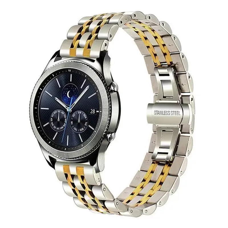 Ремешок металлический для Samsung Galaxy Watch 46 мм/Active 2/Gear S3 Frontier/Huawei GT GT2 мм/Amazfit GTR 47 мм 22 20