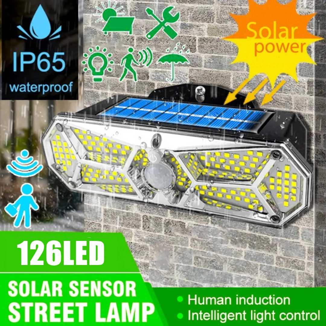 2021 New 126LED Solar Lighting Fixture Motion Sensor 3 Mode Lamp Outdoor Waterproof Pathlight Suitable for Garden Terrace
2021 New 126LED Solar Lighting Fixture Motion Sensor 3 Mode Lamp Outdoor Waterproof Pathlight Suitable for Garden Terrace
