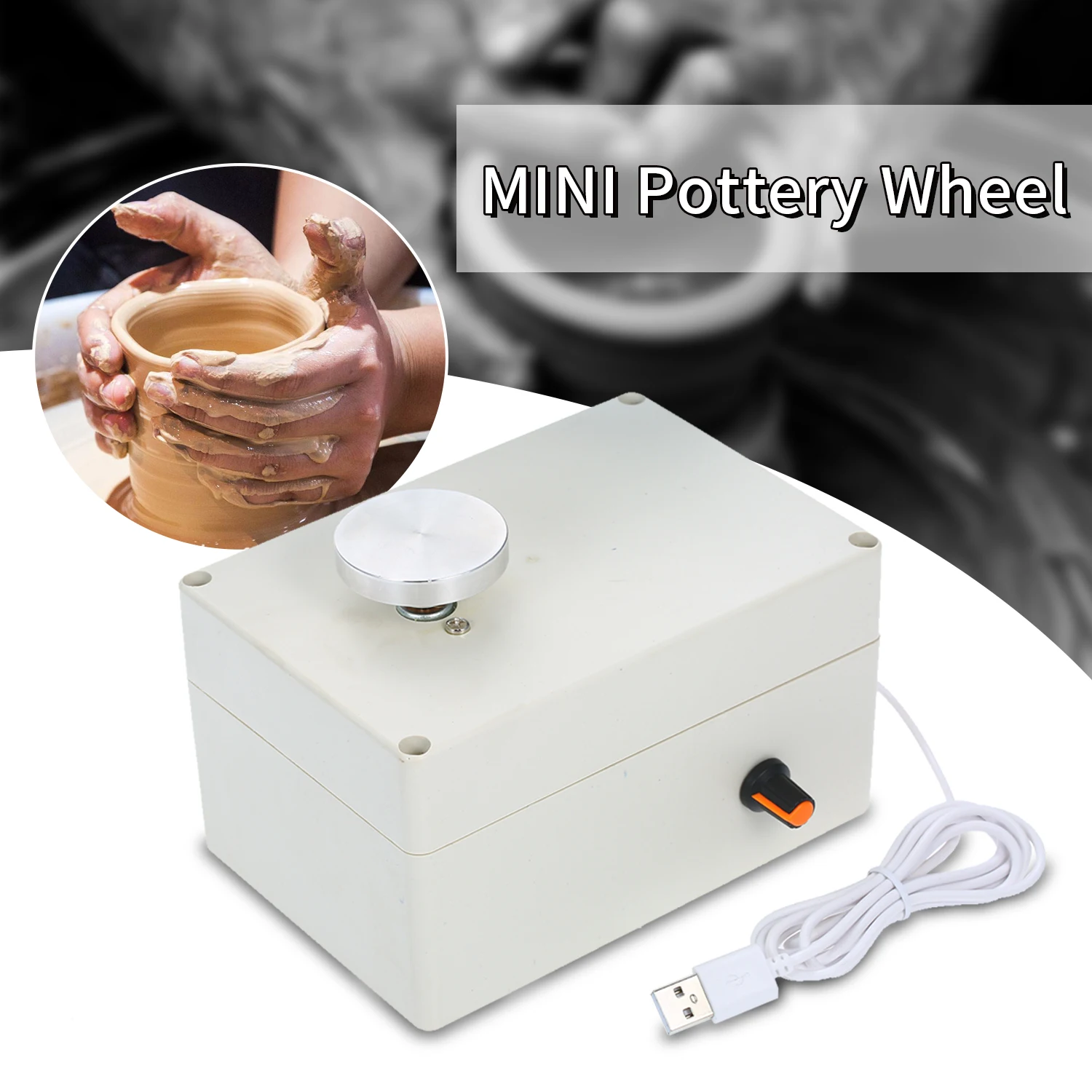 4.5cm Electric Pottery Wheel Machine Knob Infinitely Variable Speed Mini USB Pottery Wheels Clay Throwing Making Ceramic Machine
4.5cm Electric Pottery Wheel Machine Knob Infinitely Variable Speed Mini USB Pottery Wheels Clay Throwing Making Ceramic Machine