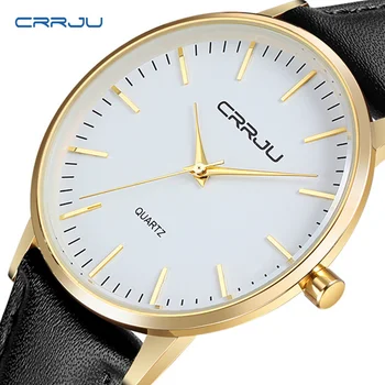CRRJU Men Watch Dress Luxury Top Band Waterproof Ultra-thin Gold Leather Band Wristwatch Classic Design Unique Mens Gifts Reloj
CRRJU Men Watch Dress Luxury Top Band Waterproof Ultra-thin Gold Leather Band Wristwatch Classic Design Unique Mens Gifts Reloj