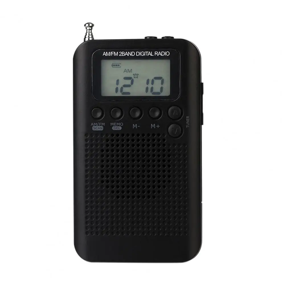 Фонарь карманный AM FM-радио ЖК-дисплей 1 3 дюйма цифровой дисплей с динамиком 40 мм