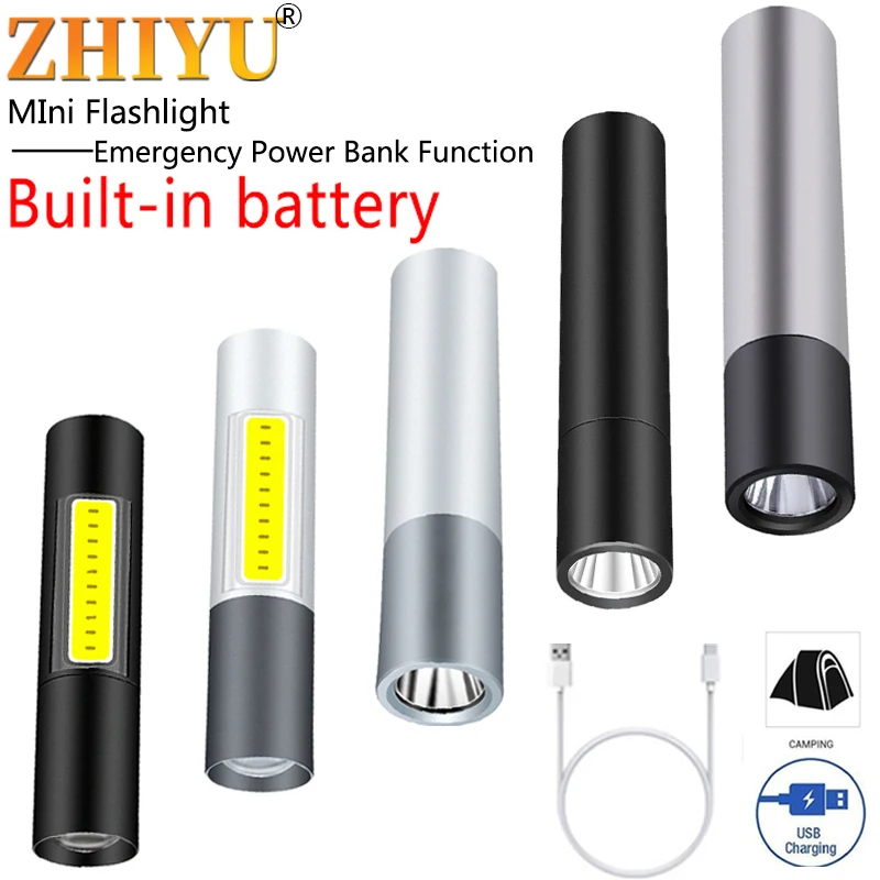 5 Modes Portable Flashlight LED Torch Power Bank Function Built-In Battery USB Rechargeable Mini Flashlight Camping Lamp Lantern
5 Modes Portable Flashlight LED Torch Power Bank Function Built-In Battery USB Rechargeable Mini Flashlight Camping Lamp Lantern