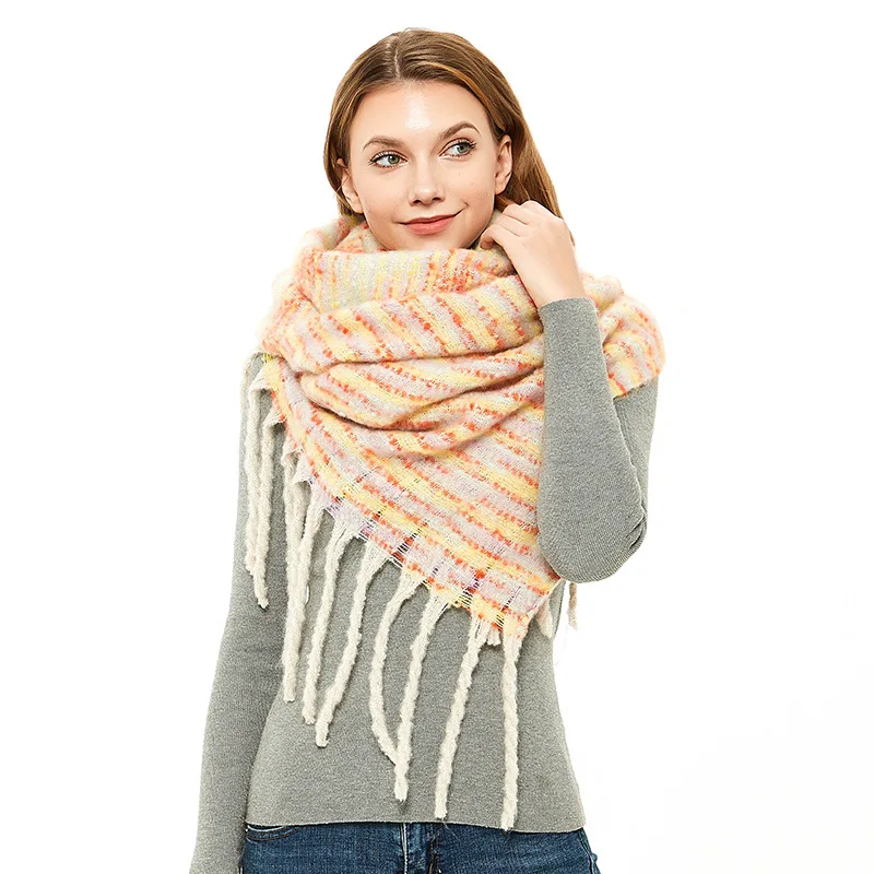 Sparsil Women Winter Knitted Warm Plaid Scarf Thick Blanket Shawl Wide Long Gradient Pashmina Tassels Scarves Neck-bandana Hijab
Sparsil Women Winter Knitted Warm Plaid Scarf Thick Blanket Shawl Wide Long Gradient Pashmina Tassels Scarves Neck-bandana Hijab