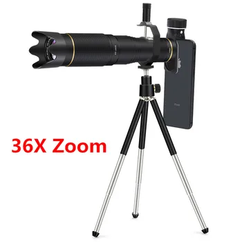 

36X Telescope Zoom Lens For iPhone11 Pro Max XS Max XR X 8 Plus SE20 Universal Phone Telephoto Len For SamsungHuawei With Remote