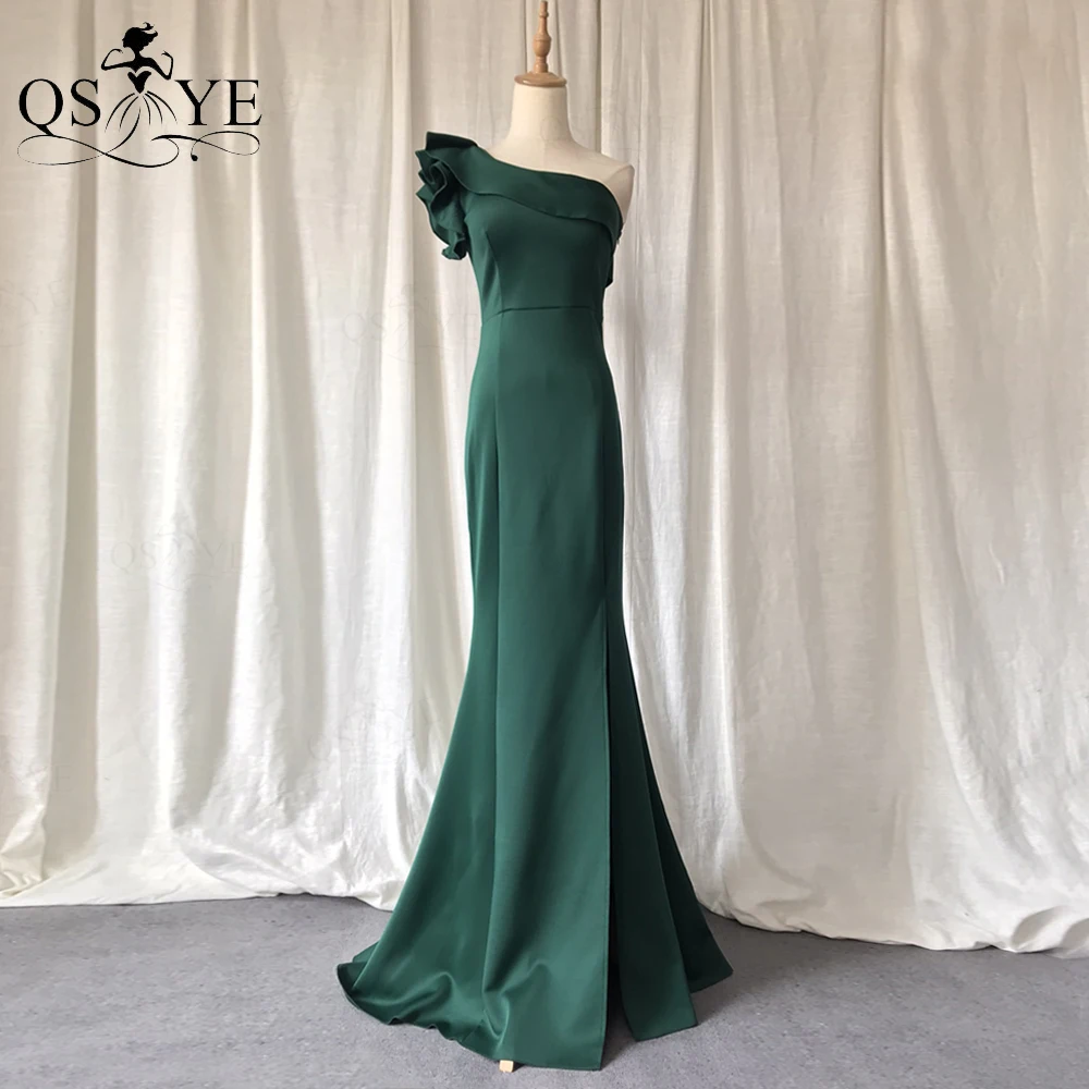 QSYYE One Shoulder Ruffles Emerald Green Evening Dresses Simple Mermaid Prom Gown Fitted Party Dress Dark Green Party Girl Gown
QSYYE One Shoulder Ruffles Emerald Green Evening Dresses Simple Mermaid Prom Gown Fitted Party Dress Dark Green Party Girl Gown