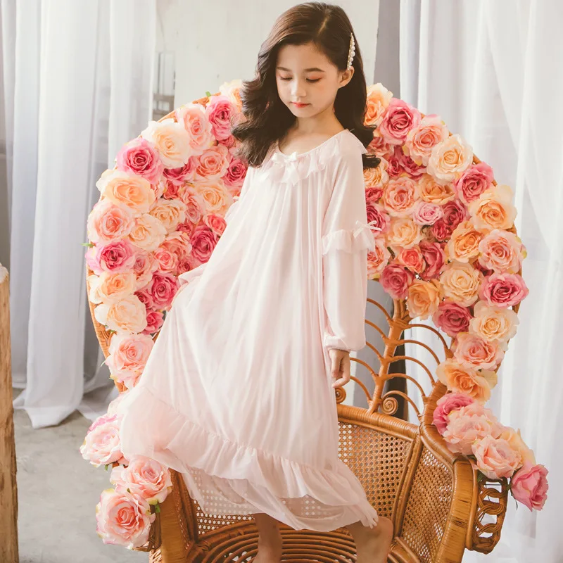 Girls Long Sleeve Nightgown Thin Type for Spring And Autumn Lace Princess Dress Big Boy Little Girl Baby Tracksuit Pajamas
Girls Long Sleeve Nightgown Thin Type for Spring And Autumn Lace Princess Dress Big Boy Little Girl Baby Tracksuit Pajamas