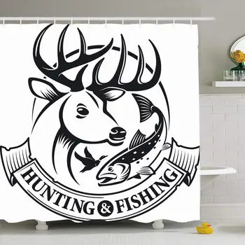 Shower Curtain Set with Hooks 72x78 Roebuck Hunting Nature Animal Buck Outdoors Fishing Emblem Label indoor Signs Symbols
Shower Curtain Set with Hooks 72x78 Roebuck Hunting Nature Animal Buck Outdoors Fishing Emblem Label indoor Signs Symbols