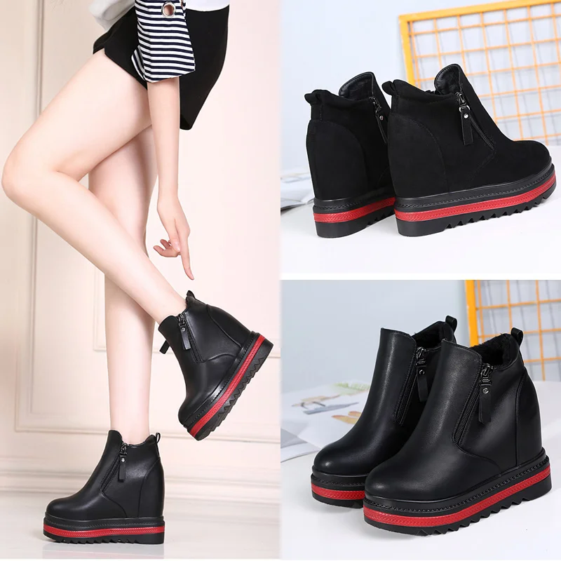 US4-10 Womens Round Toe Platform Ankle Boots Match Colors Wedge Super High Heel Zipper Shoes Punk Motorcycle Black A1634
US4-10 Womens Round Toe Platform Ankle Boots Match Colors Wedge Super High Heel Zipper Shoes Punk Motorcycle Black A1634