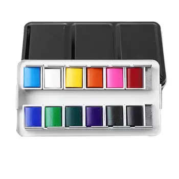 12 Watercolor Paint Set Handheld Replaceable Paint Palette Suitable For Artists Students Gouache Painting
12 Watercolor Paint Set Handheld Replaceable Paint Palette Suitable For Artists Students Gouache Painting