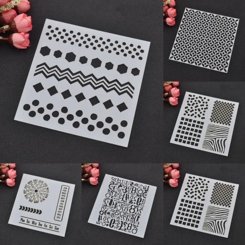 DIY Decorative Album Paper Card Scrapbooking Painting Cutting Die Cake Spray Pattern Stencil Embossing Airbrush Templates
DIY Decorative Album Paper Card Scrapbooking Painting Cutting Die Cake Spray Pattern Stencil Embossing Airbrush Templates