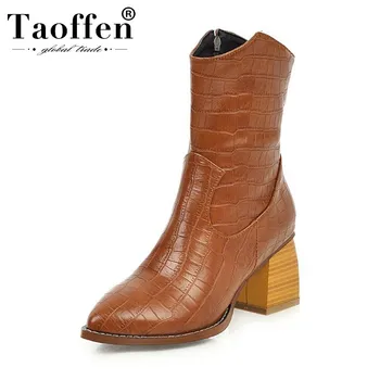 Taoffen 4 Colors Plus Size 34-47 Pointed Toe 2020 Hot Winter Boots Zipper Classics Chunky Heels Ankle Boots Office Women Shoes
Taoffen 4 Colors Plus Size 34-47 Pointed Toe 2020 Hot Winter Boots Zipper Classics Chunky Heels Ankle Boots Office Women Shoes