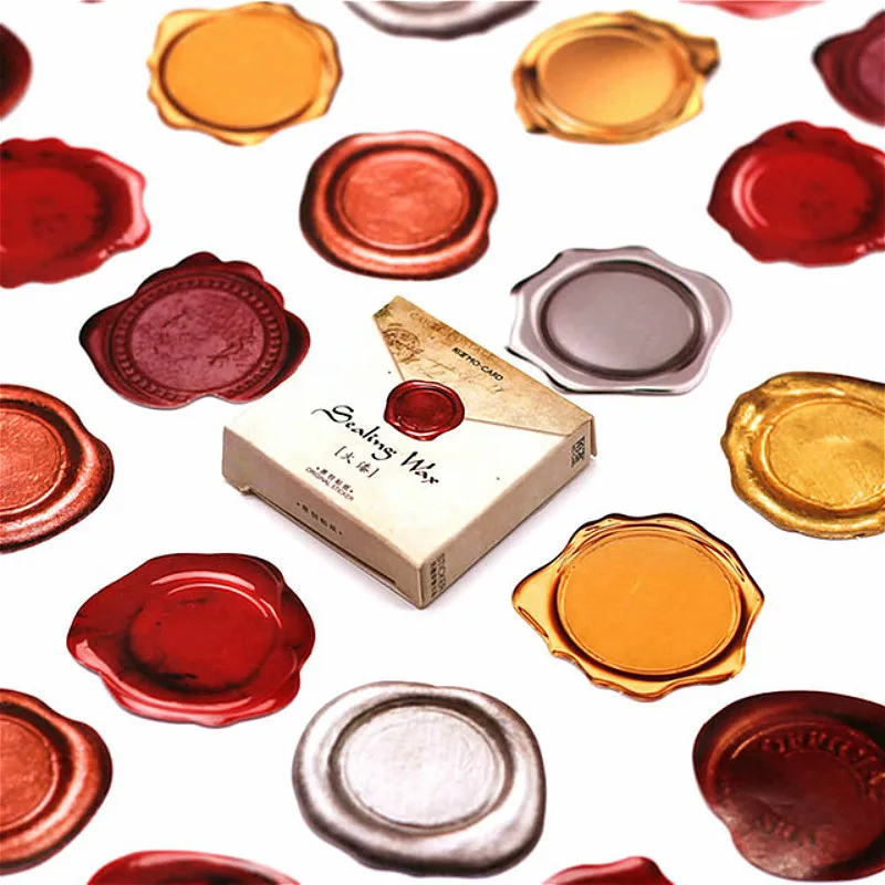 40 шт./лот Kawaii Wax Seal Language дверная наклейка Настенная роспись искусство зеленое