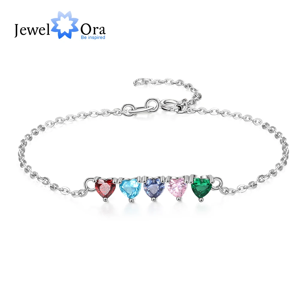Personalized Jewelry Custom 5 Heart Birthstones Adjustable Chain Bracelets Customized Birthday Bracelets for Women (BA102639)
Personalized Jewelry Custom 5 Heart Birthstones Adjustable Chain Bracelets Customized Birthday Bracelets for Women (BA102639)