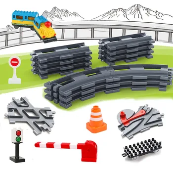 DIY Train Track Sets Big Building Blocks Vehicle Accessories Assembly Railway Children Interactive Toys Compatible Duploe Bricks
DIY Train Track Sets Big Building Blocks Vehicle Accessories Assembly Railway Children Interactive Toys Compatible Duploe Bricks
