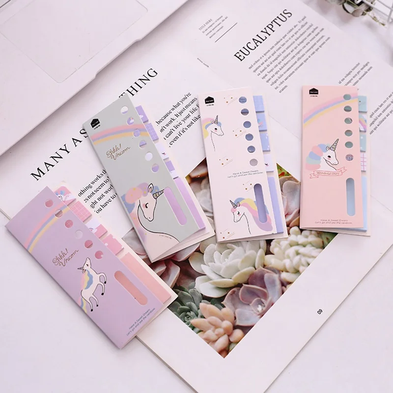 4pcs Unicorn Rainbow Color Memo Pad Sticky Notes Adhesive Label Planner diary Stickers Book marker Stationery Office School F969
4pcs Unicorn Rainbow Color Memo Pad Sticky Notes Adhesive Label Planner diary Stickers Book marker Stationery Office School F969