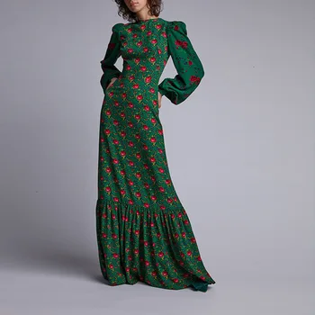2019 Plus Size Bohemian Floral Printed Dresses For Women Green Long Sleeve Party Maxi Dresses Vintage Lantern Sleeve Dress
2019 Plus Size Bohemian Floral Printed Dresses For Women Green Long Sleeve Party Maxi Dresses Vintage Lantern Sleeve Dress