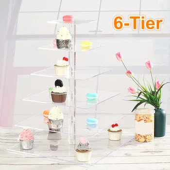 50cm 20" 6-Tier Acrylic Cake Stand Plate Wedding Birthday Party Dessert Cupcake Display Holder Stand Kitchen Cake Tools Bakeware 
50cm 20" 6-Tier Acrylic Cake Stand Plate Wedding Birthday Party Dessert Cupcake Display Holder Stand Kitchen Cake Tools Bakeware