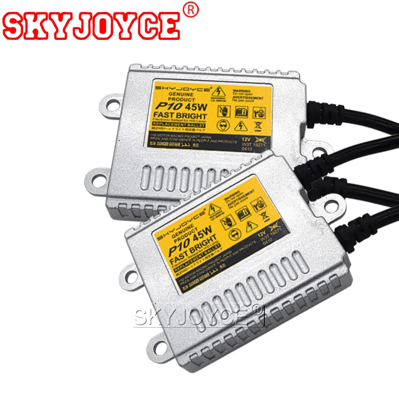 SKYJOYCE 2PCS AC 12V Car Light Ballast Xenon 45W Fast Start Slim HID Electronic Ballast For 45W H1 H7 H11 Auto Headlamp Bulb Kit (3)