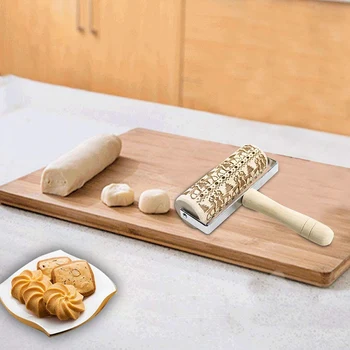Embossed Rolling Pin Christmas Wood Carving Ball Pin DIY Tool with Christmas Tree Cookie Pattern, Suitable for Children and Adul
Embossed Rolling Pin Christmas Wood Carving Ball Pin DIY Tool with Christmas Tree Cookie Pattern, Suitable for Children and Adul