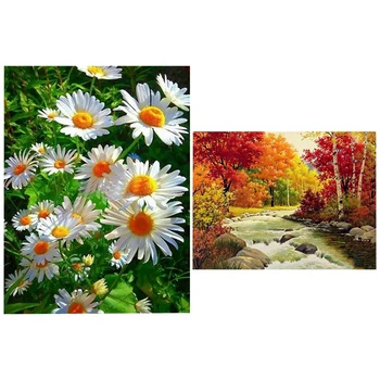 2 Set Diamond Painting Full Square Diamond Rhinestone Home Decor Gift - Little Daisy & Autumn Scenery 
2 Set Diamond Painting Full Square Diamond Rhinestone Home Decor Gift - Little Daisy & Autumn Scenery