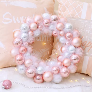 Wedding Decoration Christmas Ball Wreath Garland With Feathers Festive Holiday Home Wall Hanging Ornament Decoration 
Wedding Decoration Christmas Ball Wreath Garland With Feathers Festive Holiday Home Wall Hanging Ornament Decoration